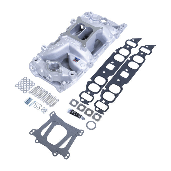 Manifold Install Kit- Bb Chevy RPM Air Gap 7561 W/ Gaskets, Bolts, Studs, Rtv