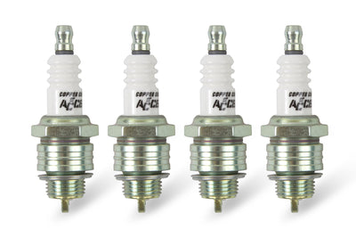 ACCEL HP Copper Spark Plug - Shorty - 14mm Thread - .375 in Reach - Gasket (Flat) Seat - 4 Pack