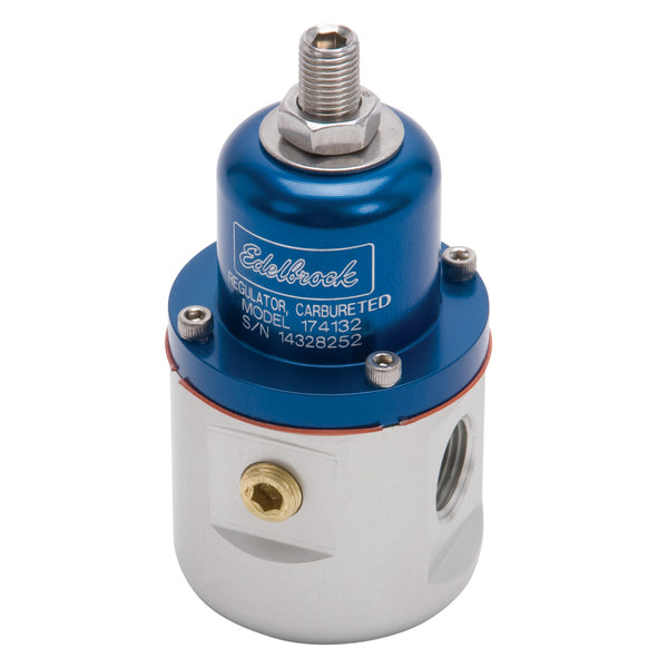 Carbureted Adjustable Bypass Fuel Pressure Regulator (160 GPH) in Blue Finish