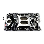 Performer RPM Small Block Chevy AIR-Gap Intake Manifold, Black Plasma finish image 1