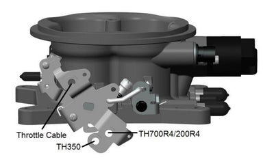 Universal 4BBL 1000CFM Throttle Body - Universal 4BBL 1000CFM 4150 Flange Throttle Body - Hard Core Gray