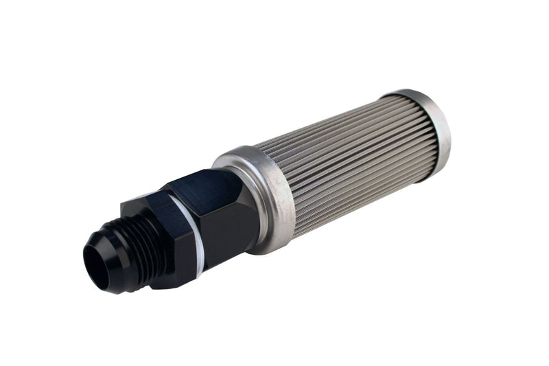 100-micron Stainless Steel Bulkhead Fuel Filter - Fuel Filter, Bulkhead, AN-12, 100 Micron Stainless Steel.