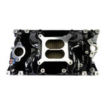 Edelbrock RPM Air-Gap Manifold for Small-Block Chevy Vortec, Black Plasma Finish image 2