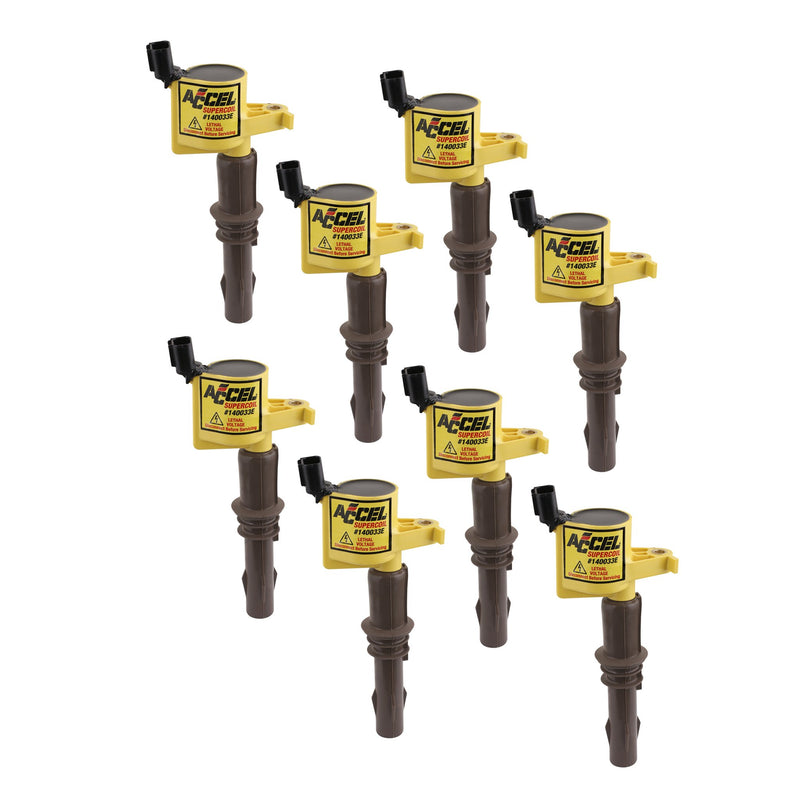Ignition Coil-SuperCoil- 2008-2014 Ford 4.6L/5.4L/6.8L 3-valve, Yellow, Individu