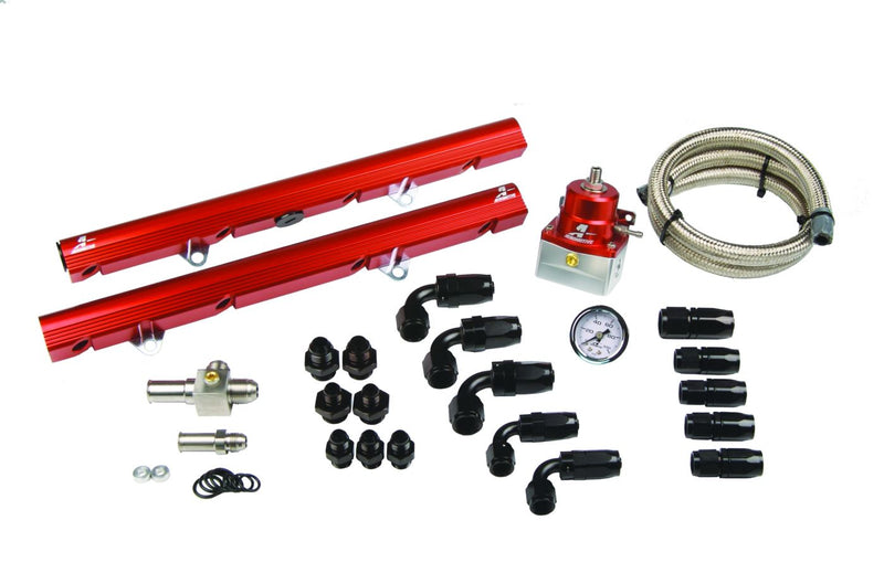Fuel Rail System,   86-95 5.0L Mustang GT & Cobra - Red