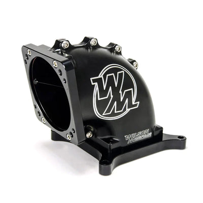 95-105MM 4150 Billet Elbow W/ Divider Black Anodized Front / Rear Facing