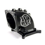 65-92mm 4150 BILLET ELBOW W/ DIVIDER BLACK ANODIZED SIDE / SIDE FACING image 1