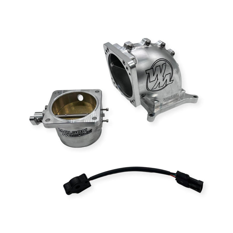 95mm Throttle Body + 4150 Side/Side Billet Elbow Combo