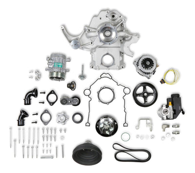 Holley Mid-Mount Complete Accessory System - Gen III Hemi Engine - VVT - Fits 2009 & Up 5.7L & 2011 & Up 6.4L Engines - Natural Cast Fi