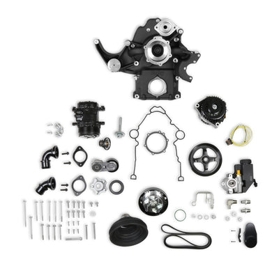 Holley Black Mid-Mount Complete Accessory System - Gen III Hemi Engine - VVT - Fits 2009 & Up 5.7L & 2011 & Up 6.4L Engines - Black Finish