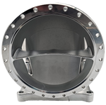 123mm Billet elbow 4500 flange with 2 built in burst panels and divider BLACK image 4