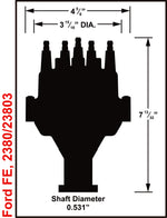MSD Black, Ford FE Dual Sync Distributor image 5