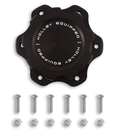 Holley Equipped Billet Fuel Cell Cap - 6-Bolt Flange