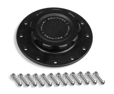 Holley Equipped Billet Fuel Cell Cap - 12-Bolt Flange