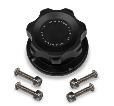 Holley Equipped Billet Fill Cap - Aluminum Bolt Bung