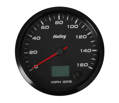 Holley Analog Style Speedometer - Black Face, 3-3/8