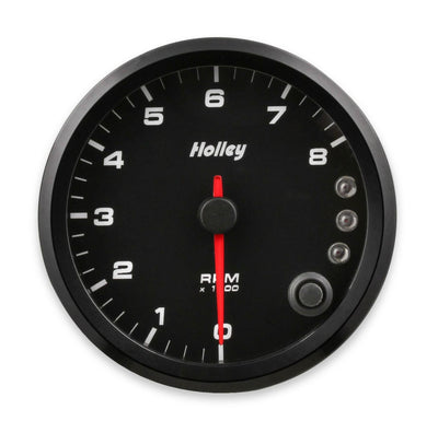 Holley Analog-Style Tachometer - Black 3-3/8