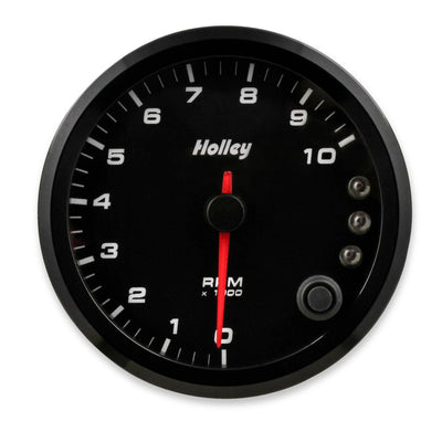 Holley Analog-Style Tachometer - Black 3-3/8