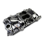 Performer 2-O Manifold for 1965-90 B/B Chevy Oval Port Heads, Chrome Plasma image 2