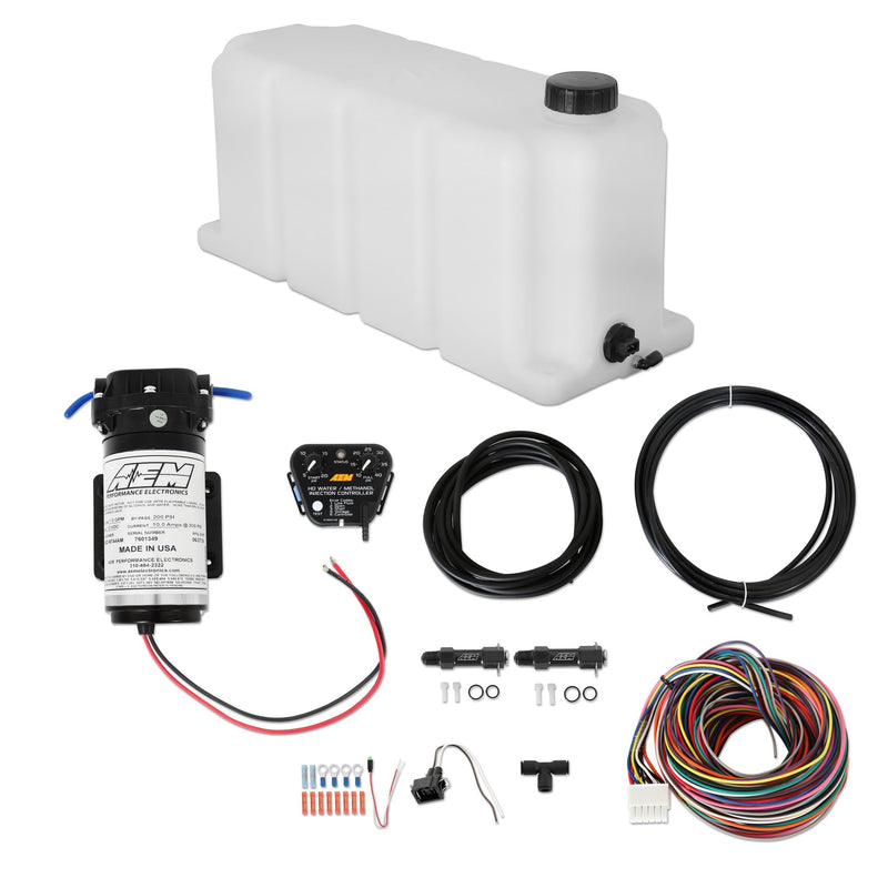 AEM V3 Water/Methanol Injection Kit - 40 PSI Max HD Controller - 5 Gallon Reservoir - Race / Diesel Applications