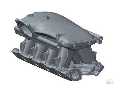 351W Ford Hi-Ram EFI Manifold with Side Mount Top