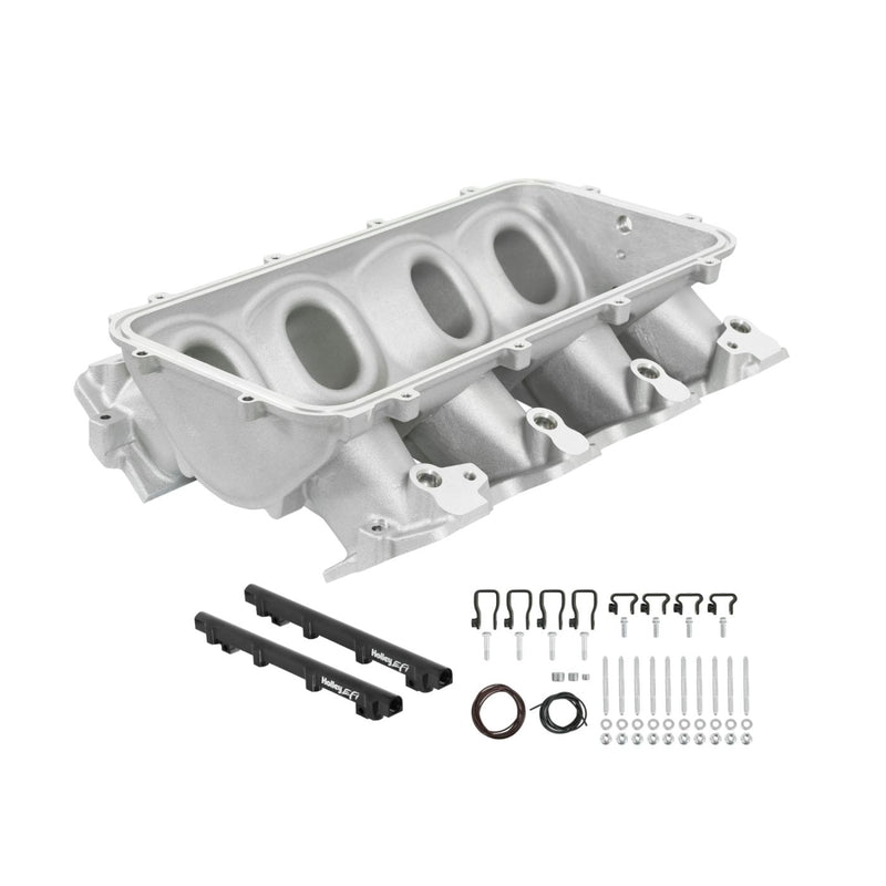 Base Manifold and Rail Kit for Lo-Ram - LS1/LS2/LS6 - Satin Finish with Single Injector manifold and fuel rails