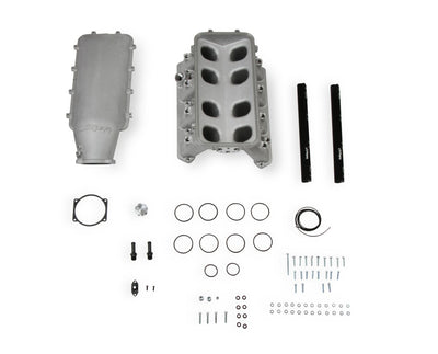 Holley Gen III Hemi Hi-Ram EFI Manifold - Gen III Hemi EFI for use with 95 mm LS Style Throttle Body - As Cast Finish - Fits 2009-up