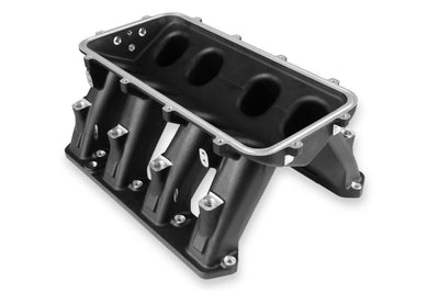 Holley Gen III Hemi Hi-Ram EFI Manifold Base - Gen III Hemi EFI Manifold Base - Black Finish - Fits 2009-up 5.7L, 2005-2010 6.1L