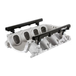 Holley Ultra Lo-Ram Manifold Base and Port Injection Fuel Rails - GM Gen V LT - Front-Feed - With Port Injection - Satin Finish image 2