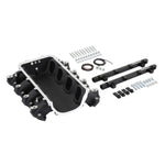 Holley Ultra Lo-Ram Manifold Base and Port Injection Fuel Rails - GM Gen V LT - Front-Feed - With Port Injection - Black Finish image 1
