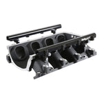 Holley Ultra Lo-Ram Manifold Base and Port Injection Fuel Rails - GM Gen V LT - Front-Feed - With Port Injection - Black Finish image 2