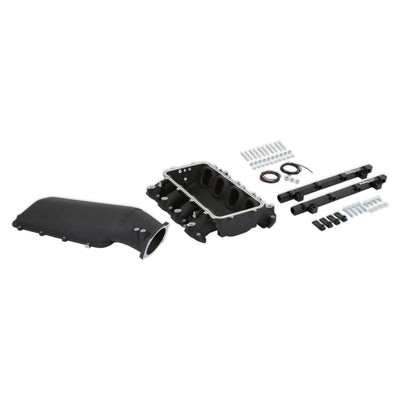 Holley Lo-Ram Manifold Kit and Port Injection Fuel Rails - GM Gen V LT - Top-Feed - With Port Injection - Black Finish