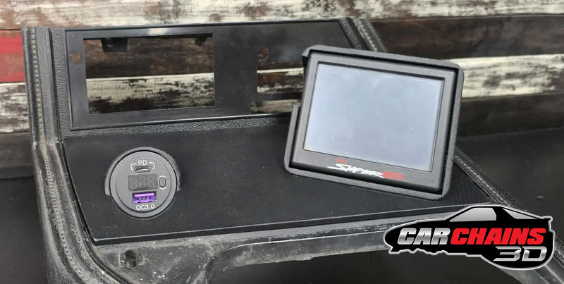3D Printed Holley EFI 3.5 Inch Terminator X / Sniper Screen Center Console Mount for 1979-1986 Ford Mustang Fox body - CarChains3d