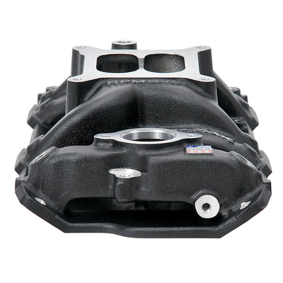 Performer RPM AIR-Gap Small Block Chevy Black Intake Manifold