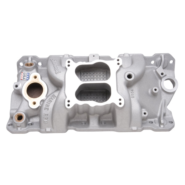 Performer RPM 4V/Q-JET Marine Intake Manifold for 55-86 Small-Block Chevy