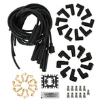 Spark Plug Wire Set- 8mm - Black Wire with Black Straight Boots image 3