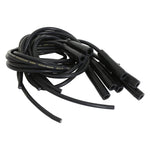 Spark Plug Wire Set- 8mm - Black Wire with Black Straight Boots image 1