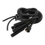 Spark Plug Wire Set- 8mm - Black Wire with Black Straight Boots image 2