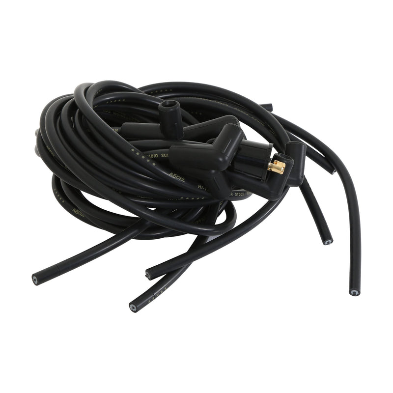 Spark Plug Wire Set- 8mm - Black Wire with Black 90 Deg Boots