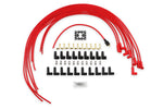 Spark Plug Wire Set- 8mm- Super Stock Universal-Graphite Core- 90 Deg Boots- Red image 1