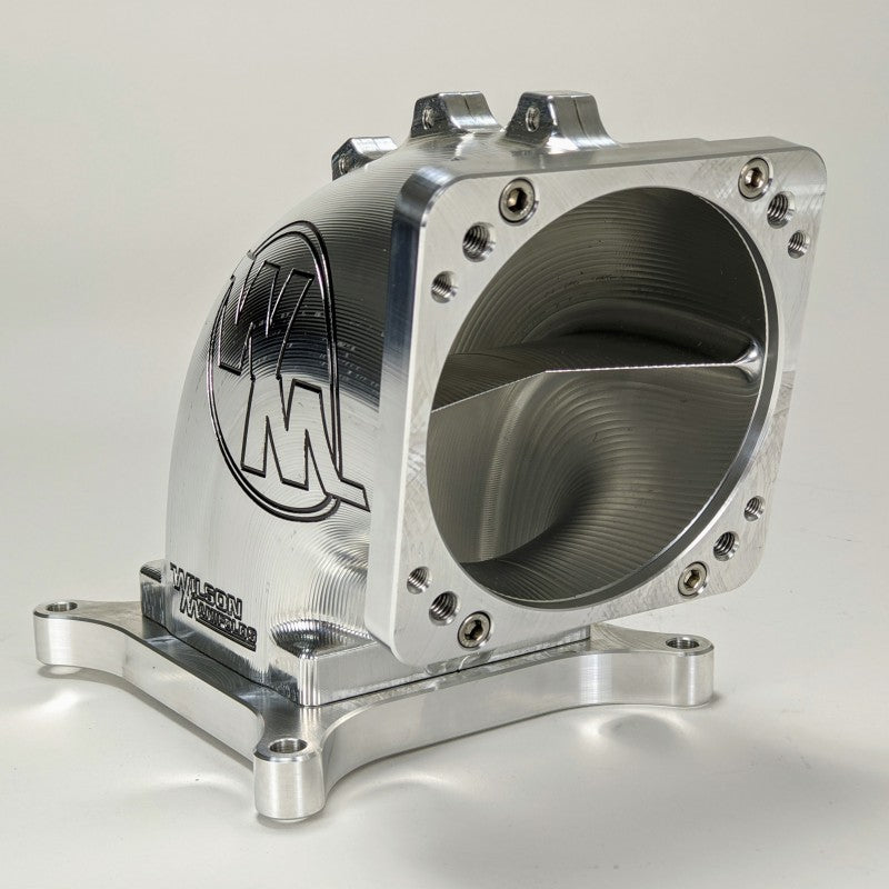 95-105mm 4150 100Deg Billet Elbow with Divider Side/Side Facing