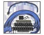 Spark Plug Wire Set - 8mm - Universal - Blue Wire with Blue Straight Boots image 1