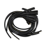 Spark Plug Wire Set - 8mm - Universal - Black Wire with Black Straight Boots image 1
