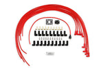 Spark Plug Wire Set - 8mm - Universal - Red Wire with Red 90 Deg Boots image 1