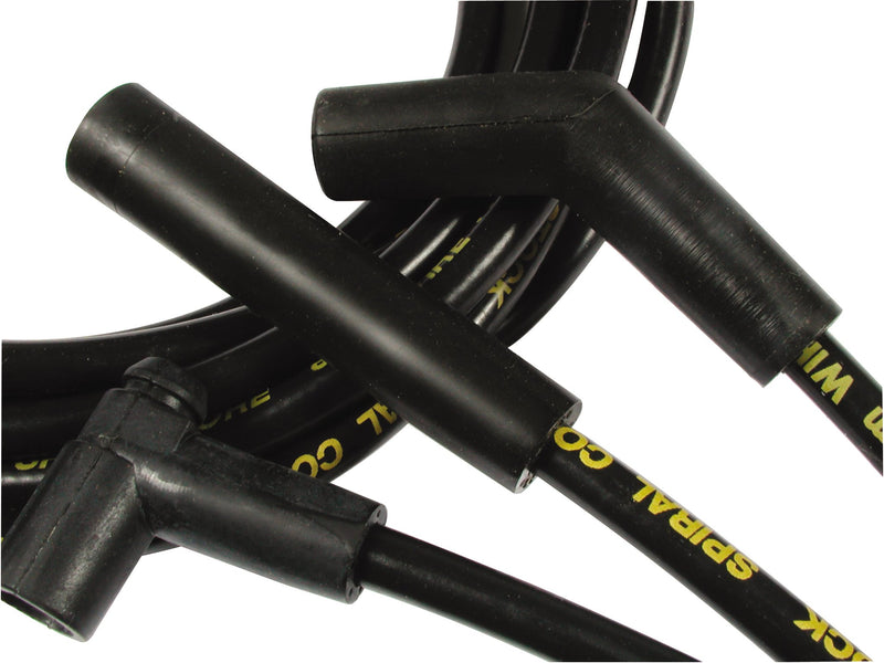 ACCEL Spark Plug Wires - 8mm SUPER STOCK SPIRAL CUST BK - 5051K - Super Stock Spiral Core 8mm Black Set