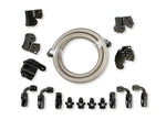 Billet Fuel Rail Kit for LS Truck Intake - Includes billet fuel rails, brackets, (4) -6 to 3/4-16 O-ring adapters, (6') braided hose image 2