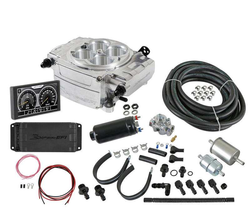 Holley Sniper 2 EFI - Polished - Inline Pump - With PDM - 5 in. Handheld