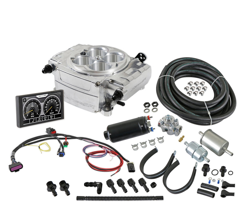 Holley Sniper 2 EFI - Polished - Inline Pump - Without PDM - 5 in. Handheld