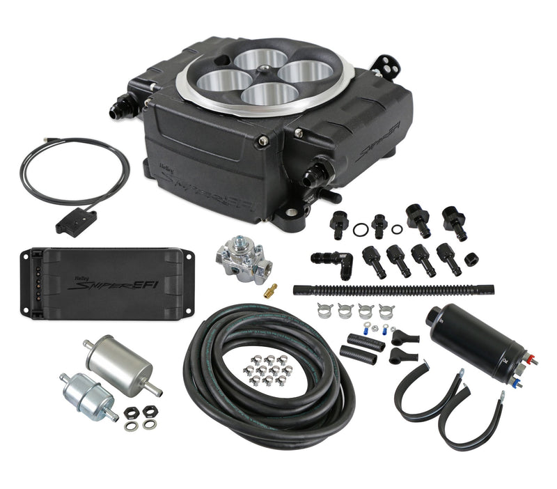 Holley Sniper 2 EFI - Black - Inline Pump - With PDM - Bluetooth Module service only available within the USA and Canada