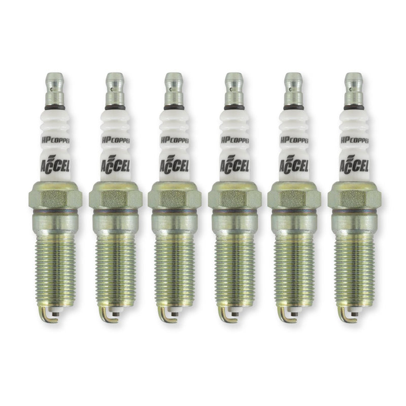 ACCEL HP Copper Spark Plug - 3.5L V6 engines -Stock heat range - 6-pack
